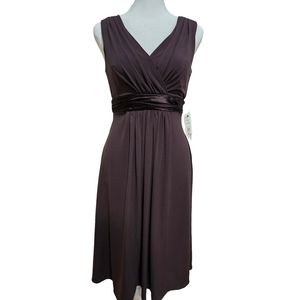 NWT David's Bridal Sleeveless Jersey Dress with Charmeuse Waist Band - Size 2